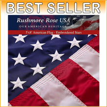 Load image into Gallery viewer, Certified 5x8 American Flag - Heavy Duty Outdoor Nylon, Weatherproof &amp; Proud