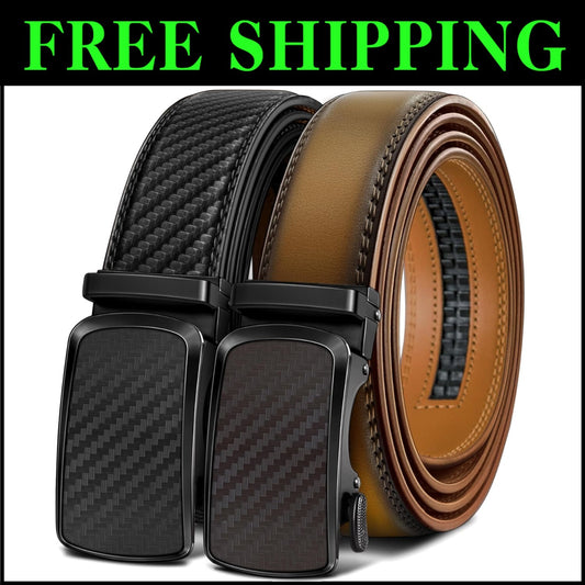 Customizable Men's Ratchet Belt Set – Effortless Adjustments, Luxury Gift