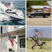 Load image into Gallery viewer, 5 FT Stainless Steel Flag Pole with 360° Rotating Ring - Ideal for Trucks, Boats