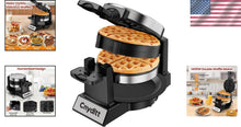Load image into Gallery viewer, Compact 1400W Double Waffle Maker with Non-Stick Coating &amp; Cool Touch Handles