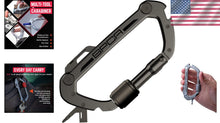 Load image into Gallery viewer, Durable One-Handed Operation Titanium Carabiner Keychain with Auto-Lock Feature