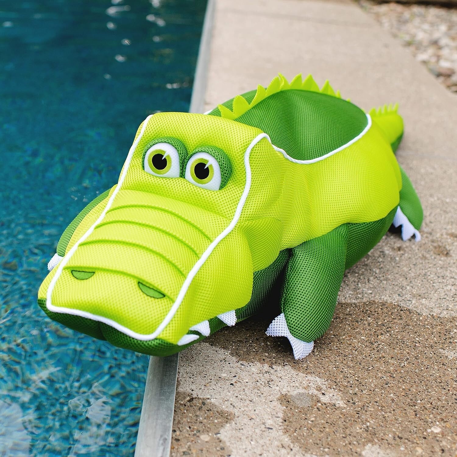 Eco-Friendly Alligator Pool Toy Float - Fast Drying & Bean Filled Comfort