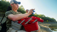 Load image into Gallery viewer, Classic 3-Tray Fishing Tackle Box with Water-Resistant Design &amp; 32 Compartments