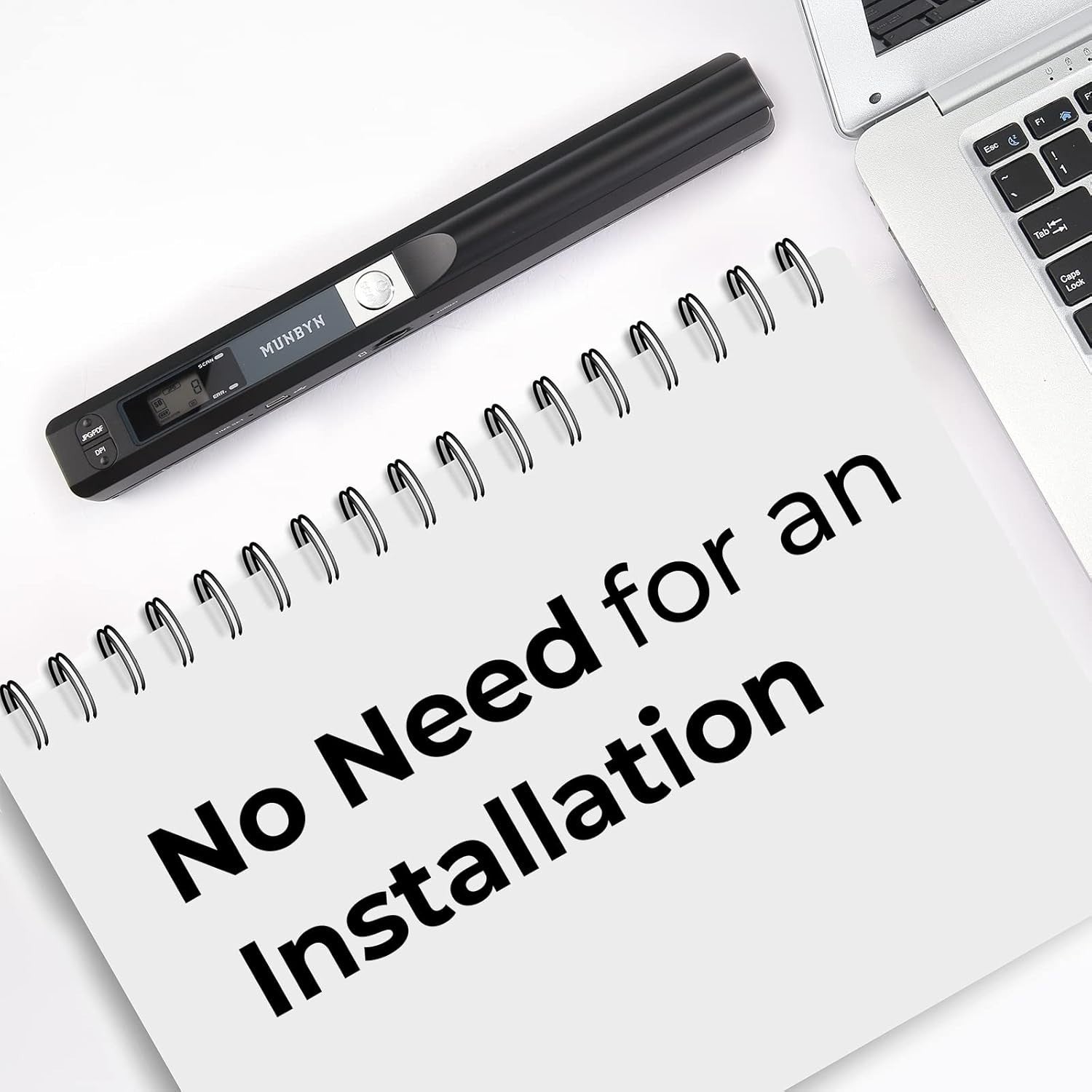 Compact 900 DPI Wand Scanner with USB Connection - Ideal for Easy Digitalization