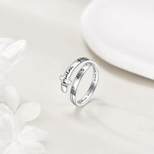 Load image into Gallery viewer, Adjustable Faith Cross Ring in Sterling Silver - Inspirational Jewelry Gift
