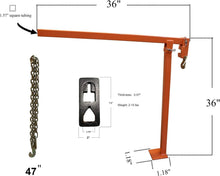 Load image into Gallery viewer, Lightweight 36" T Post Puller with 47" Chain - Perfect for Stumps &amp; Fence