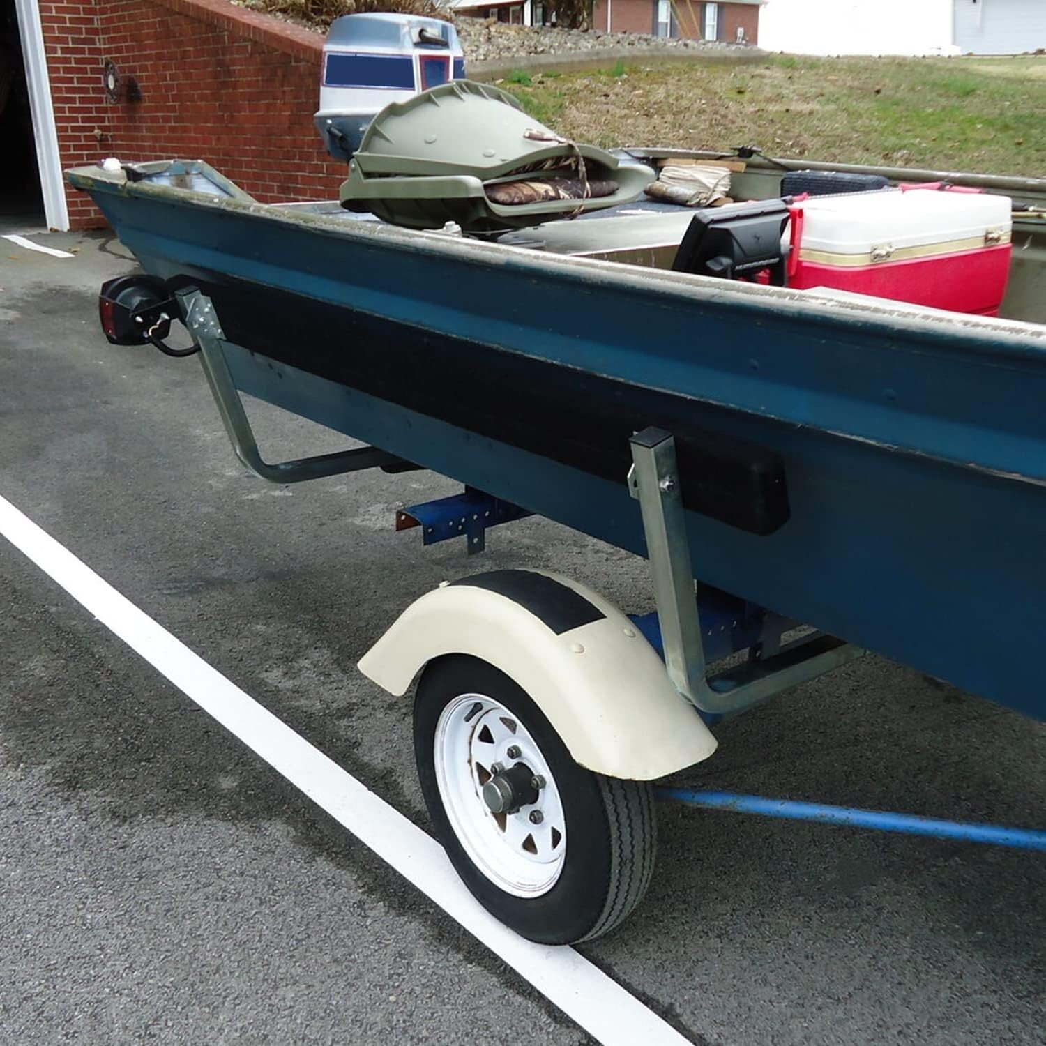 Galvanized Steel Bunk Board Guide Rails for Easy Boat Loading - 2 Foot Kit