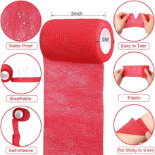 Load image into Gallery viewer, 48 Pack Self-Adhesive Sports Bandage Wraps - 3” x 5 Yards, Breathable &amp; Elastic