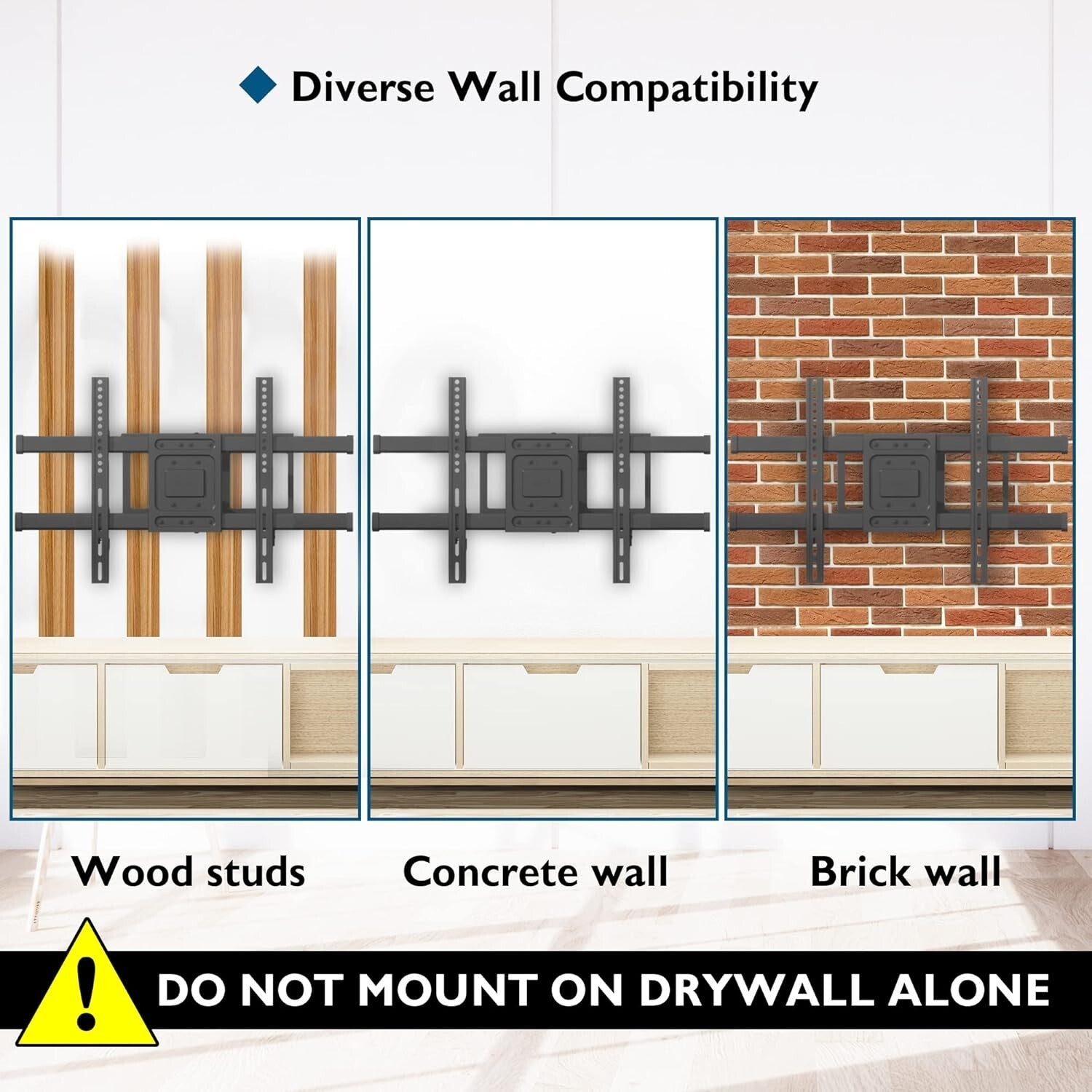 Extra Long Extendable TV Wall Mount for 32-75” TVs - Full Motion Flexibility
