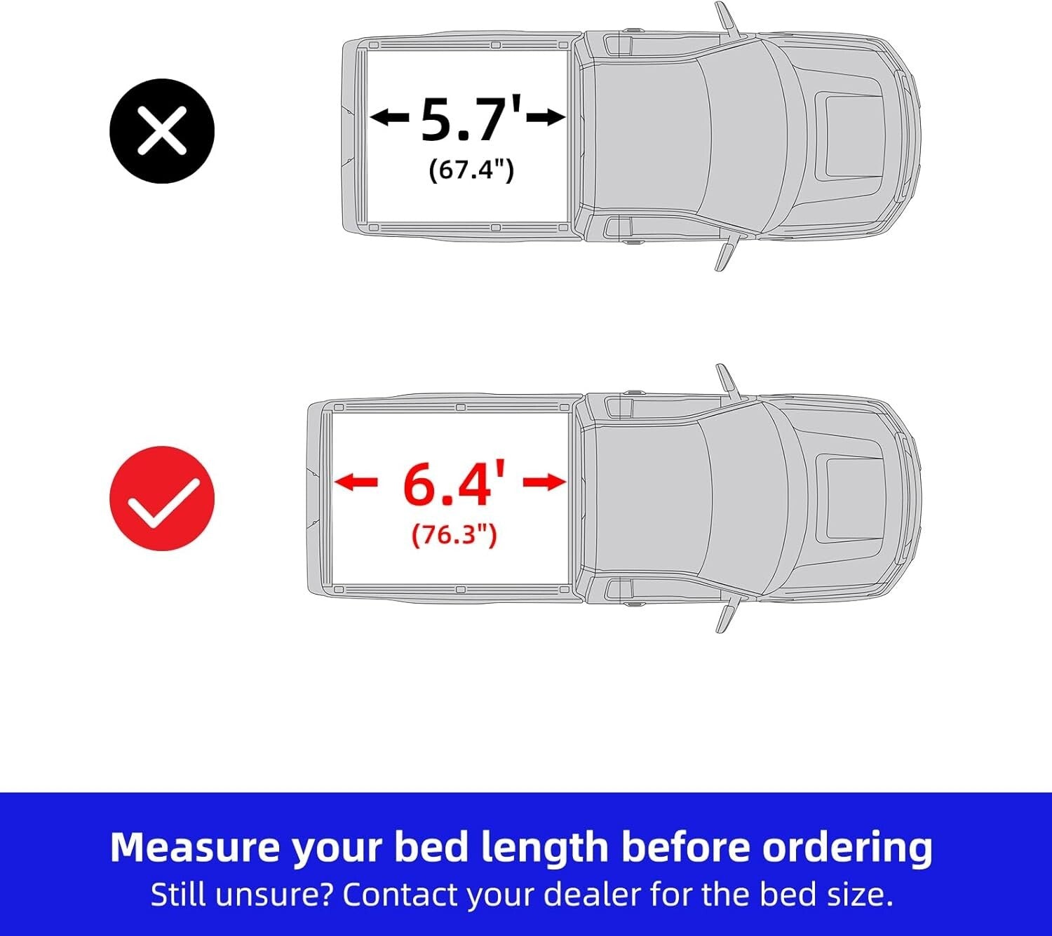 Protective Vinyl Truck Bed Cover for 2019-2025 Ram 1500 - Weather Resistant