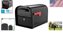 Load image into Gallery viewer, Heavy-Duty Locking Mailbox with Front &amp; Rear Access - USPS Approved - Black