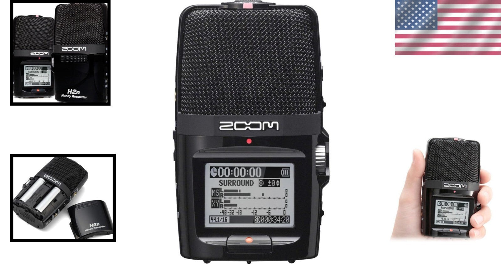 Versatile Portable Recorder with Ambisonics Mode for Creative Audio Capture