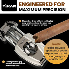 Load image into Gallery viewer, Elegant VX2 V-Cut Cigar Cutter: Effortless Operation for 54-70 RG Cigars