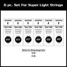 Load image into Gallery viewer, Innovative 6-Pc Electric Guitar Nut File Set in Aluminum Case - Super Light Use