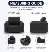 Load image into Gallery viewer, Soft Polyester Armchair Slipcover - One-Piece Stretch Fit for Modern Living