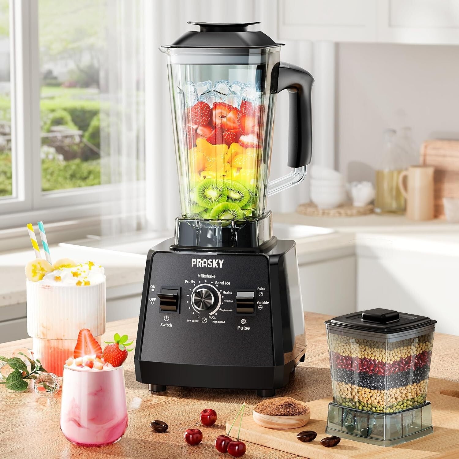 High-Performance Blender, 25000 RPM with Variable Speeds & BPA-Free Container