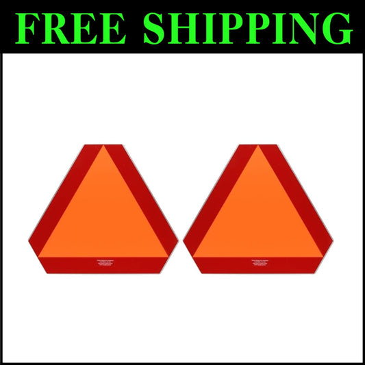 ASAE Compliant 14" x 16" Reflective Signs for Slow Moving Vehicles - Set of 2