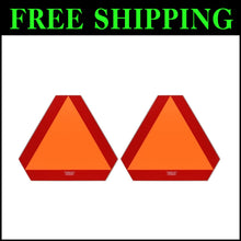 Load image into Gallery viewer, ASAE Compliant 14" x 16" Reflective Signs for Slow Moving Vehicles - Set of 2