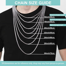 Load image into Gallery viewer, 5mm 925 Sterling Silver Box Chain Necklace with Lobster Clasp - Unisex 16-30in