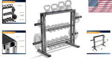 Load image into Gallery viewer, Elegantly Designed 3-Tier Weight Rack with Rubber Caps for Home Fitness