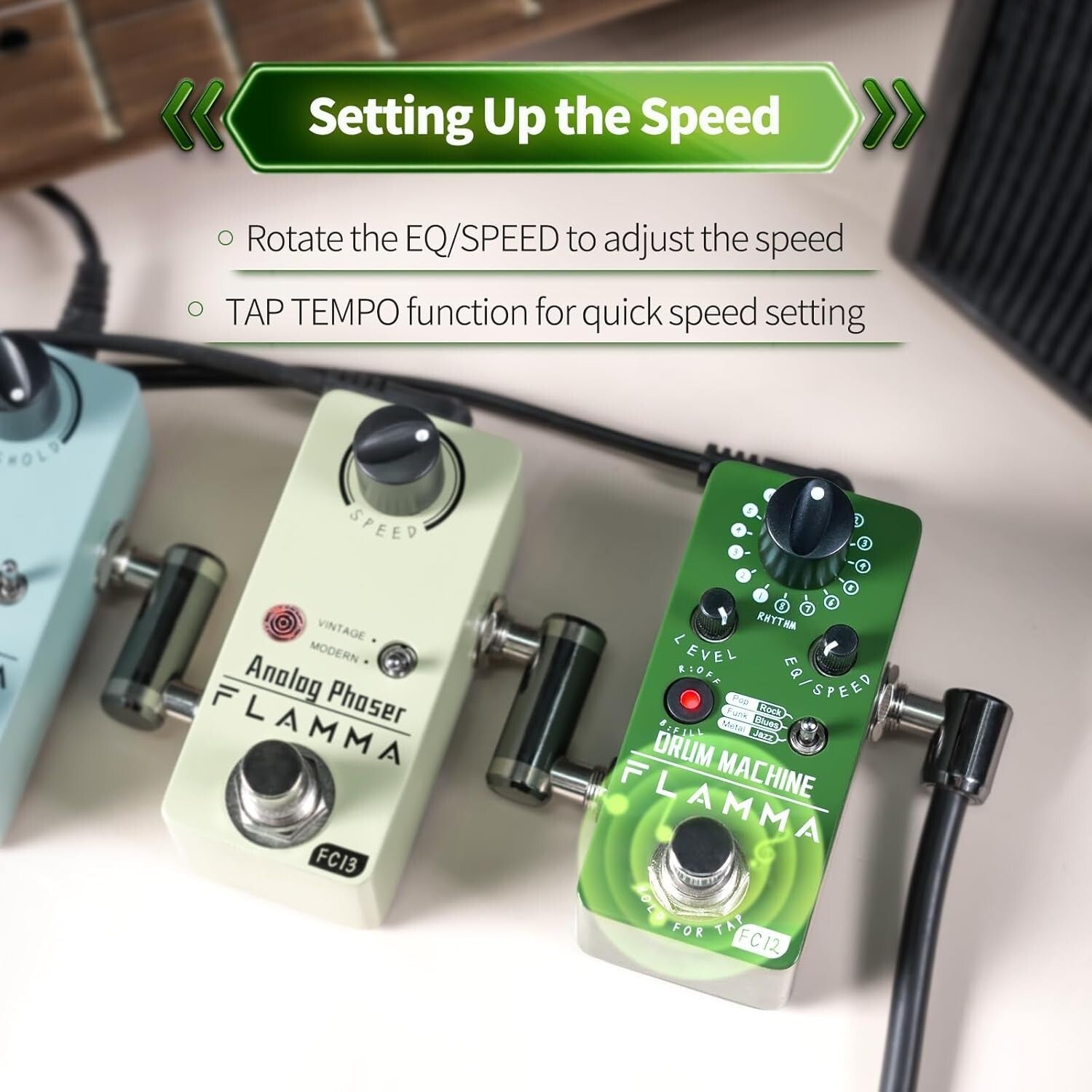 Metal Drum Machine Guitar Pedal with 48 Grooves & Real-Time Fill Function