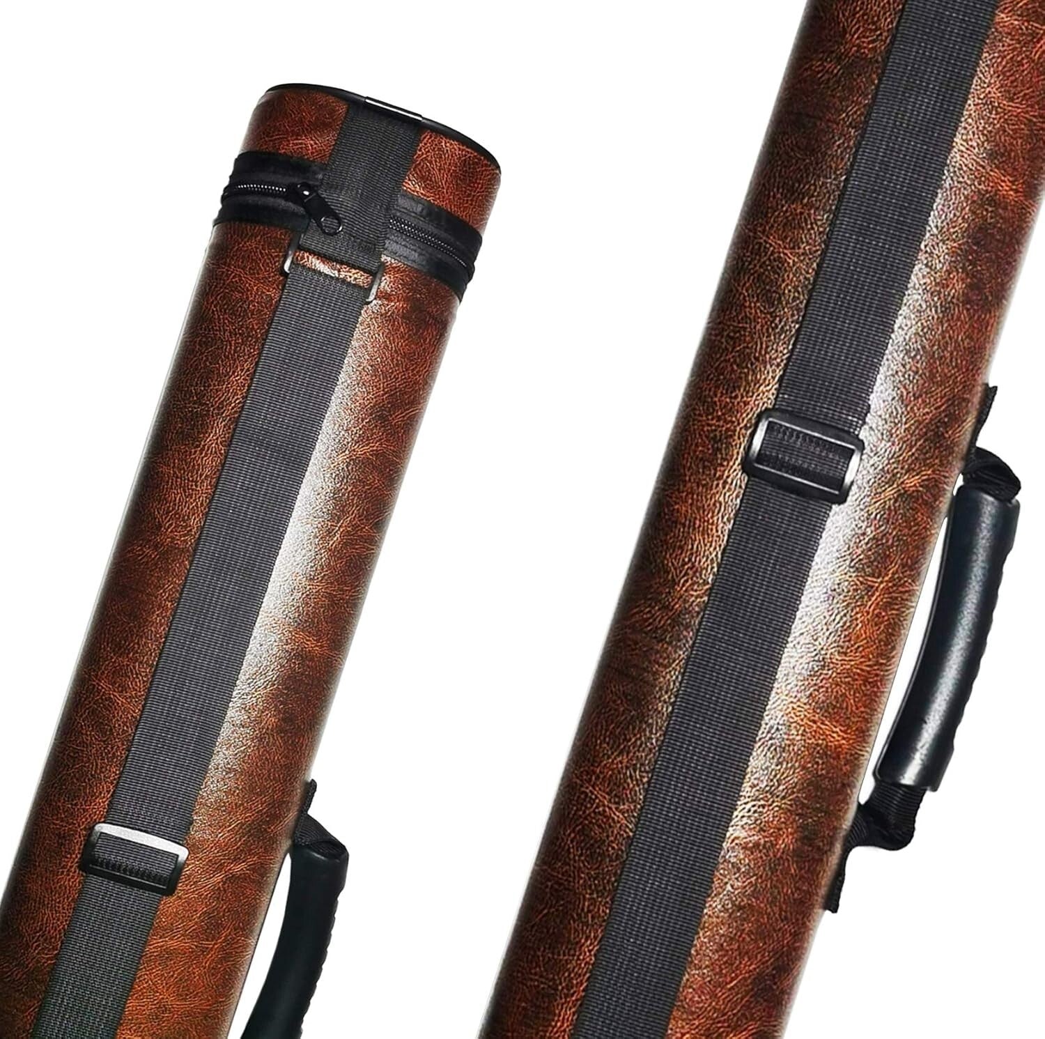 Lightweight Adjustable Billiard Cue Carrying Case for 2 Cues - Stylish Storage
