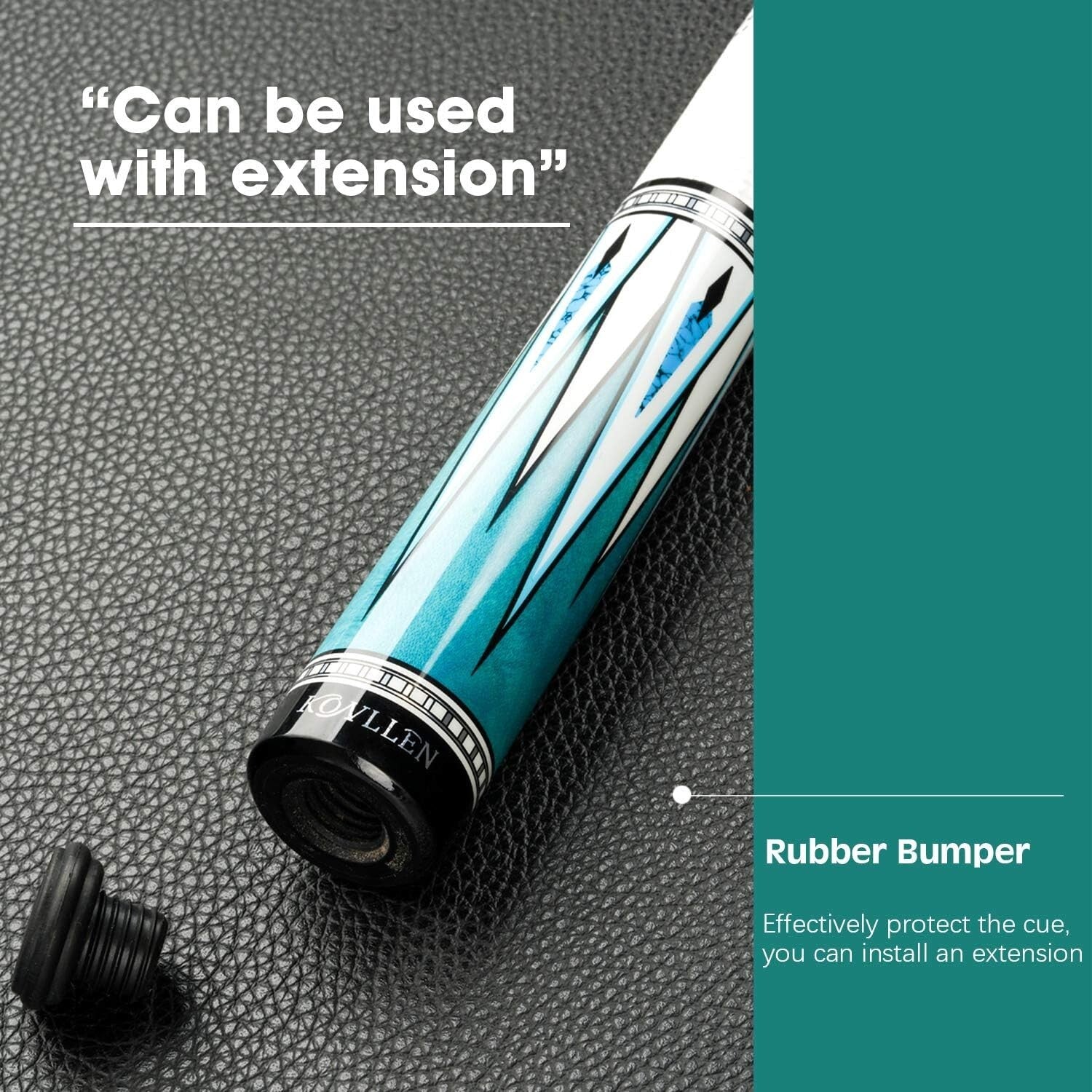 Customizable 58-Inch Carbon Fiber Pool Cue with Leather Grip - Ultra-Smooth Play