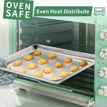Load image into Gallery viewer, Versatile Baking Sheet Set - 2 Pack Stainless Steel Cookie Pans 20L x 14W