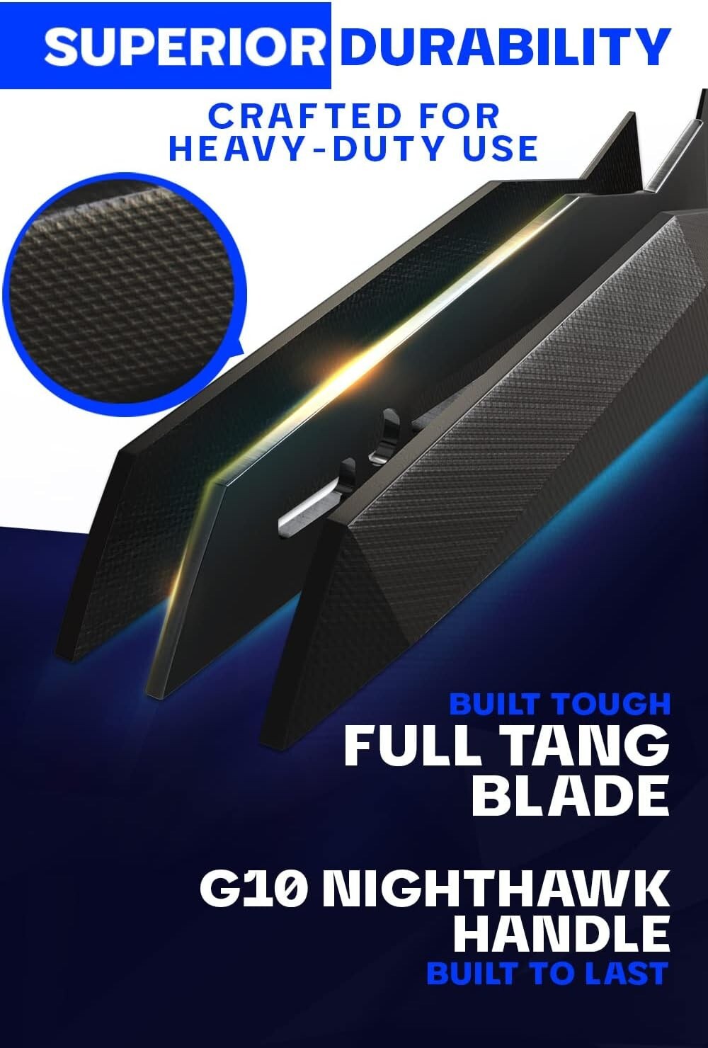 High-Performance 7-Inch Nakiri Knife - Black Titanium Coated & Comfortable Grip