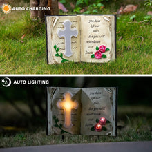 Load image into Gallery viewer, Elegant Solar Bible Cross Garden Stake Lights - Waterproof Memorial Decor