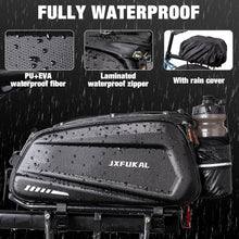 Load image into Gallery viewer, Reflective Waterproof Bike Bag - 9.5L Capacity Trunk Carrier with Shoulder Strap