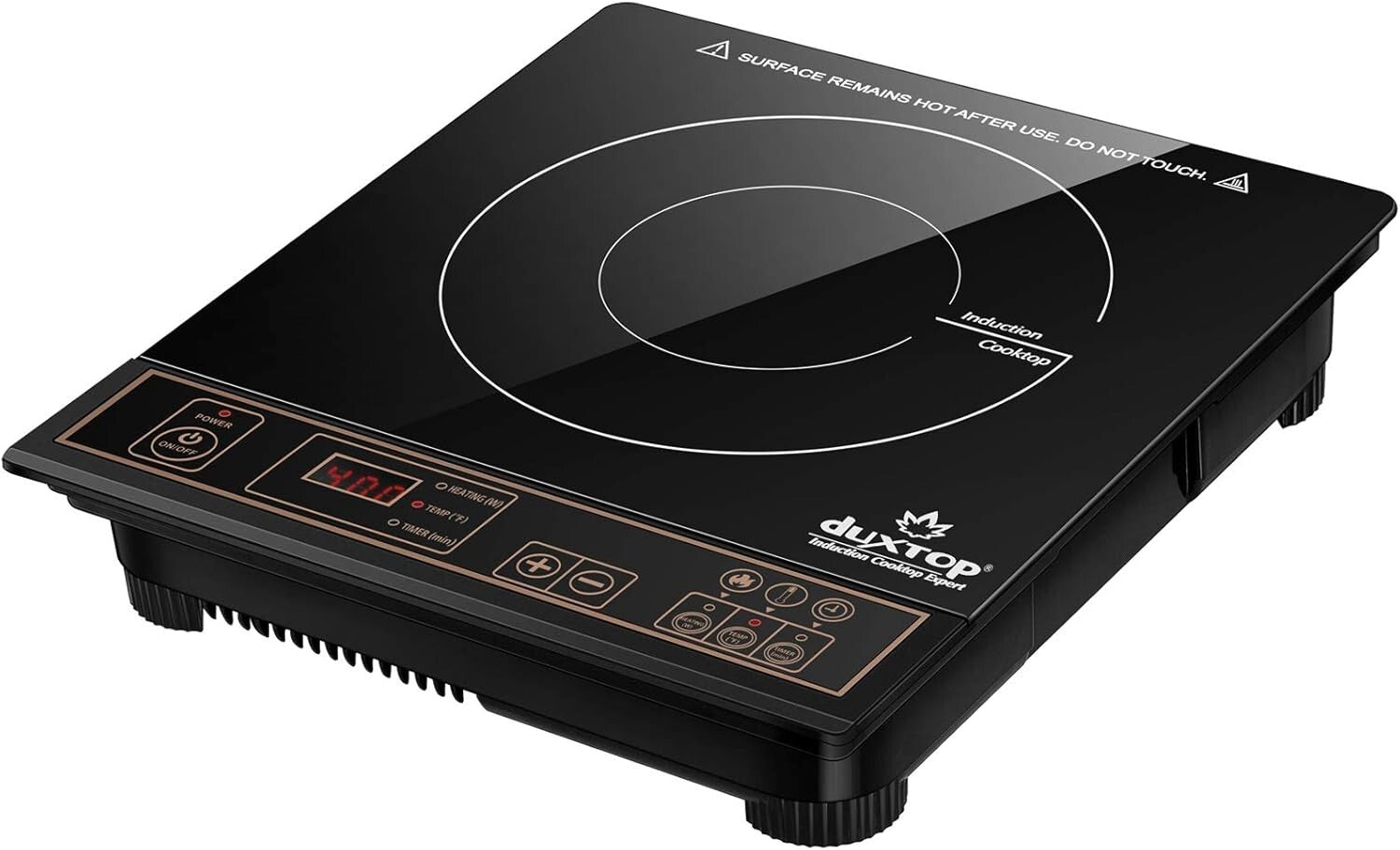 1800W Gold Induction Cooktop - Portable Countertop Burner for Effortless Cooking