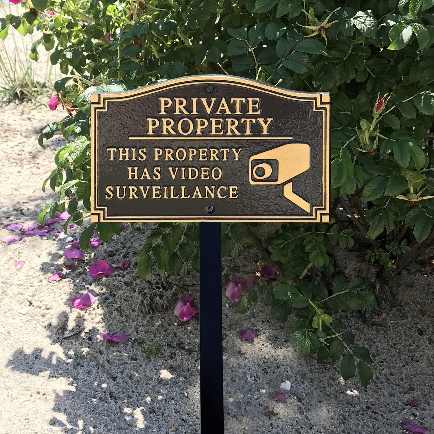 Durable Decorative Garden Boss Private Property Sign with Alumi-Shield Coating