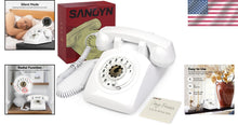 Load image into Gallery viewer, 1960s Vintage Rotary Phone with Mechanical Ringer - Elegant White Design