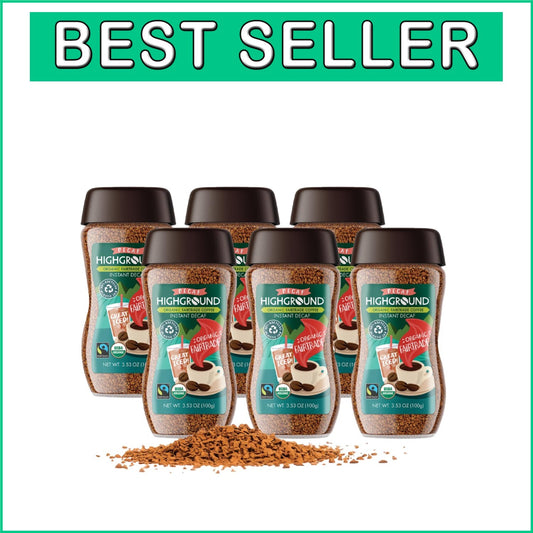Decaf Instant Coffee Bundled Pack - Vegan & Rich Flavor, 3.53 Oz Each