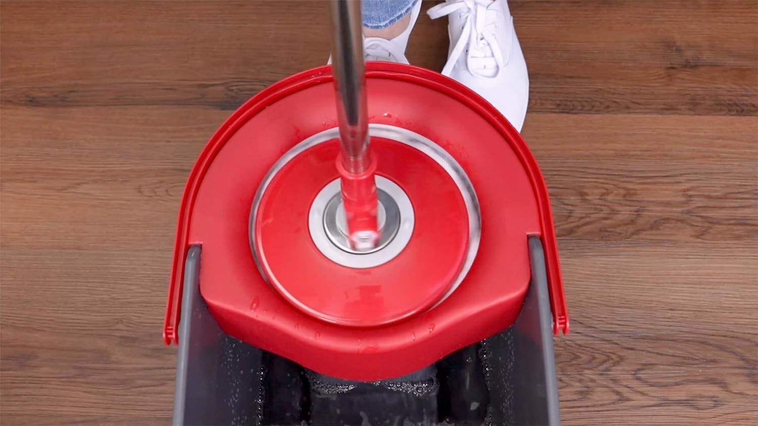 Ultimate Spin Mop Cleaning System - 3 Microfiber Heads & Easy Use for All Floors