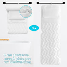Load image into Gallery viewer, Machine Washable Luxury Bath Cushion &amp; Lumbar Pillow with 14 Strong Suction Cups