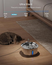 Load image into Gallery viewer, 3.2L Stainless Steel Cat Water Fountain with Double Filtration - Quiet &amp; Durable