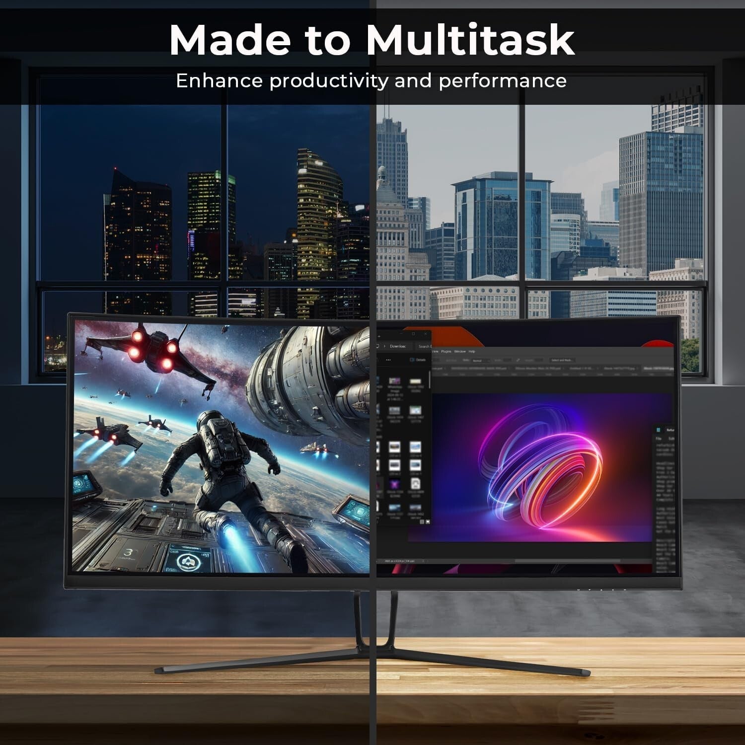 35-Inch Curved Ultrawide Monitor - Stunning WQHD, 120Hz for Gamers & Creatives