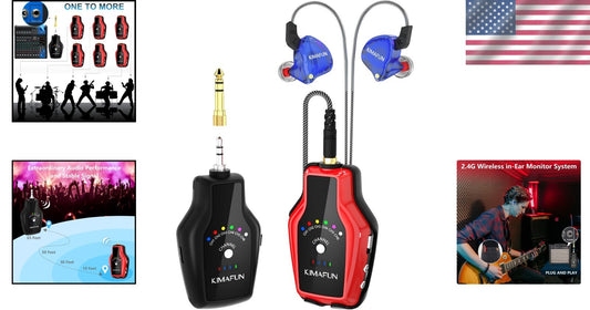 Multi-Channel Wireless In-Ear Monitor System with Noise Isolation & Accessories