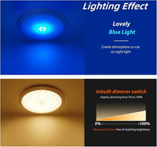 Load image into Gallery viewer, 8.5'' Low Profile Ceiling Light with Dimmable Blue &amp; White - Ideal for Boats