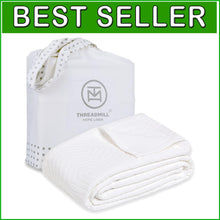 Load image into Gallery viewer, Durable King Size Jacquard Blanket - Soft Cotton Coverlet, Breathable Comfort