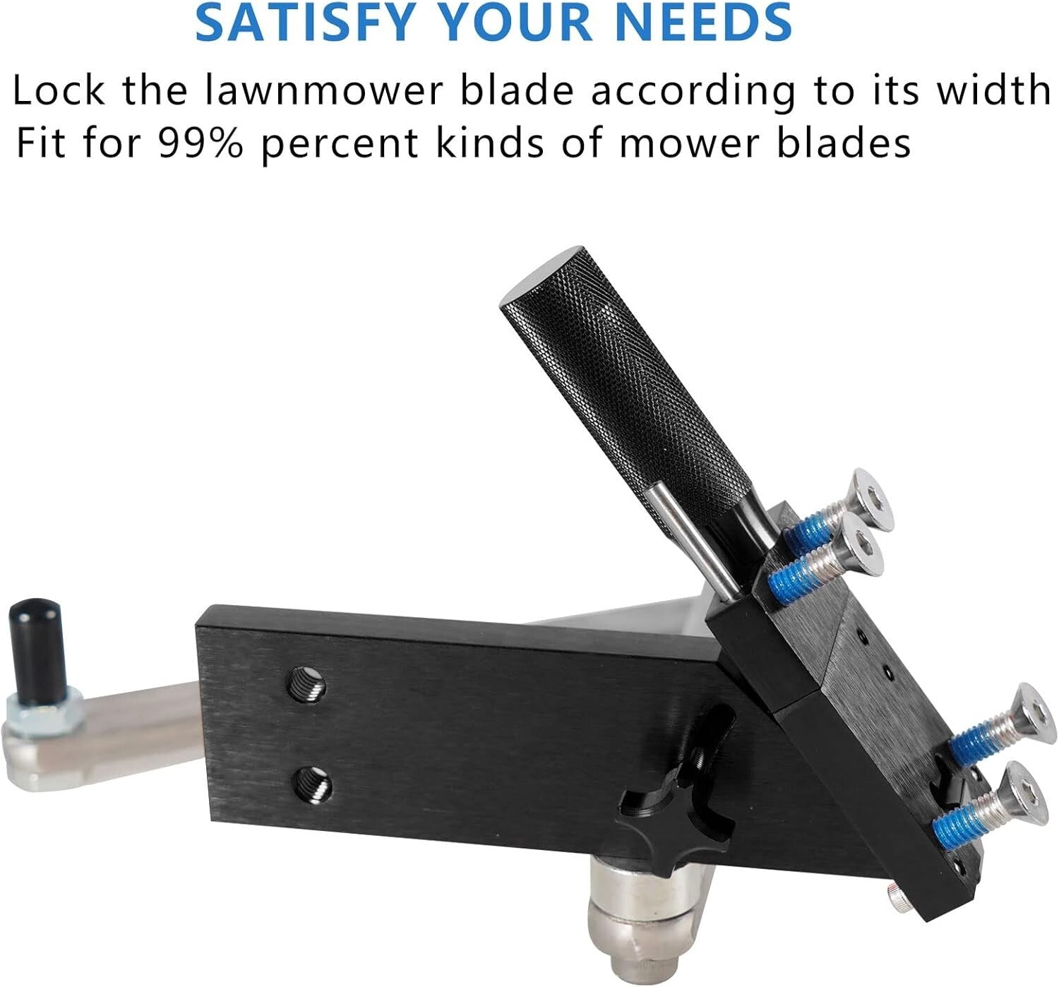 Adjustable 15°-45° Lawn Mower Blade Sharpener - Ergonomic Tool for Professionals