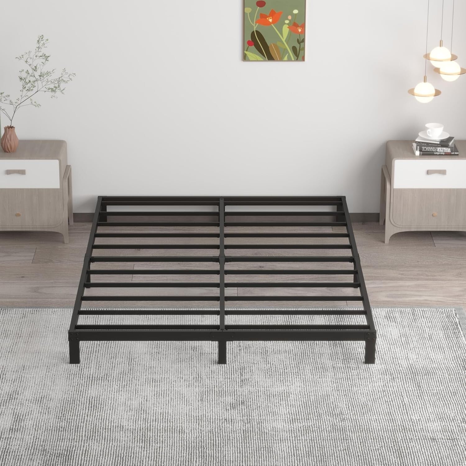 Elegant & Sturdy 7-Inch Full Bed Frame - Squeak & Scratch Resistant Design