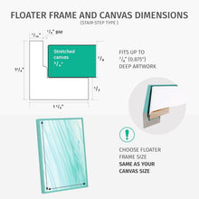 Load image into Gallery viewer, Minimalist 11x14 Floater Frame in White – Showcase Your Artwork with Style