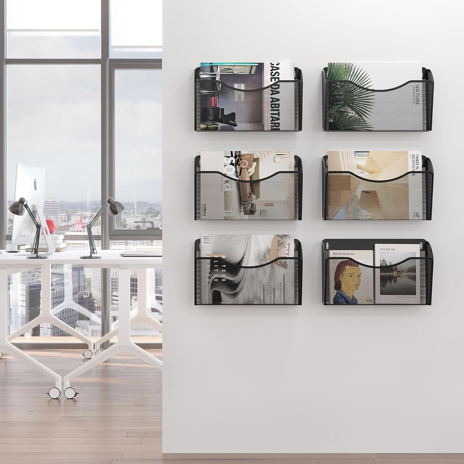 Durable Mesh Wall File Organizer | 6 Pocket Design for Optimal Space Utilization