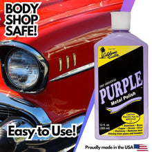 Load image into Gallery viewer, Professional Quality Purple Metal Polish - Safe for Cars, Boats &amp; More, 15 oz