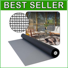 Load image into Gallery viewer, Heavy-Duty 96" x 100 ft Fiberglass Screen Mesh Roll for Windows &amp; Doors - Gray