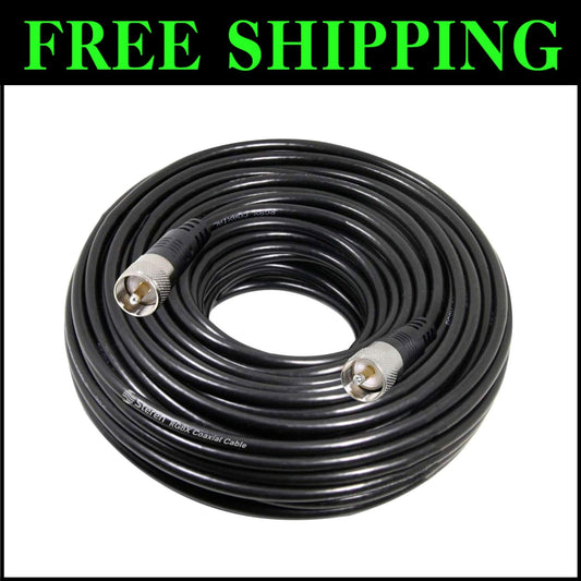 Durable 100 ft RG8X Coax Cable for Indoor/Outdoor Radio Installations
