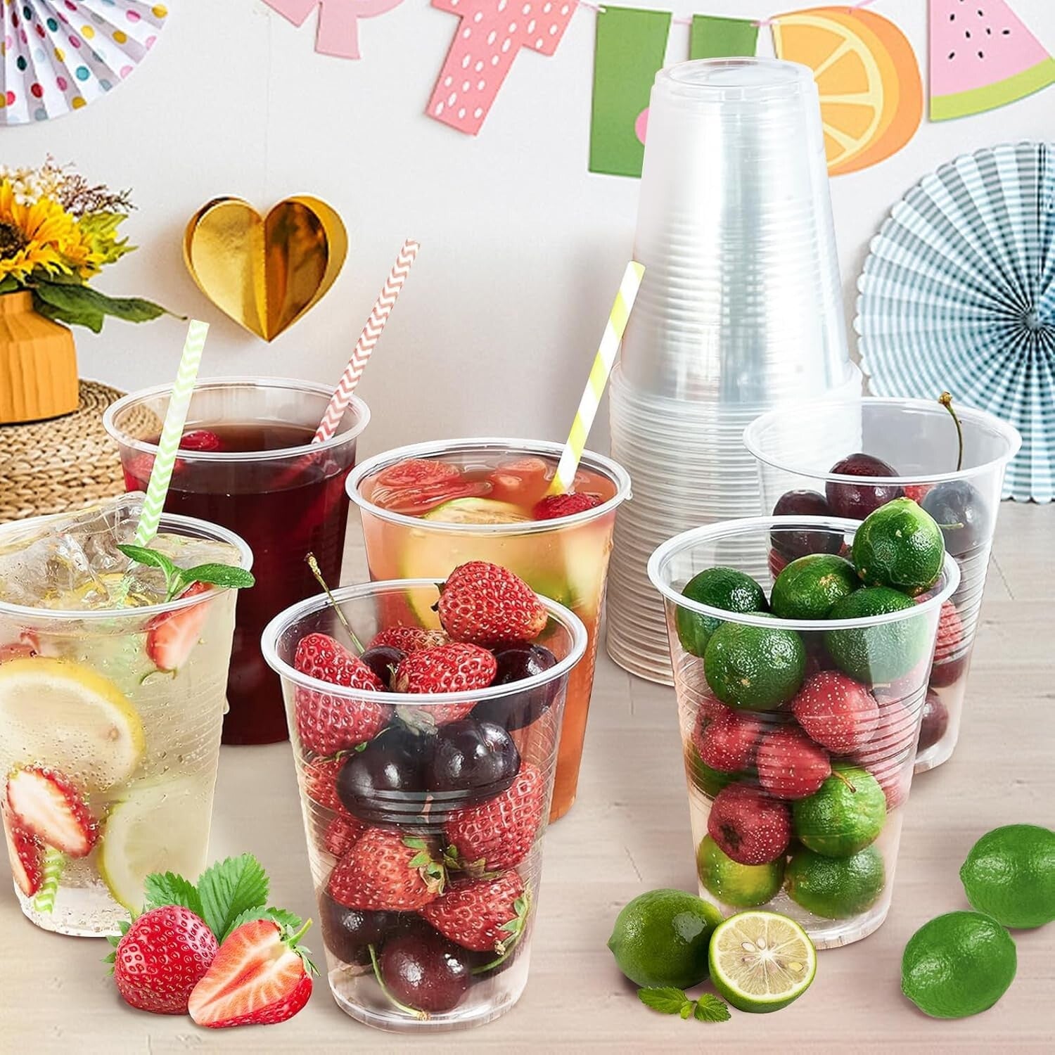 1000 Count Clear Plastic Cups, 12 oz - Perfect for Smoothies, Iced Drinks & More